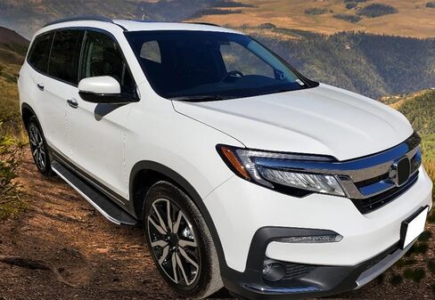 IKON MOTORSPORTS، لوحة الجري متوافقة مع 2016-2022 Honda Pilot، زوج قضيب Nerf من الألومنيوم بنمط المصنع باللون الأسود، 2017 2018 2019 2020 2021 in Saudi Arabia