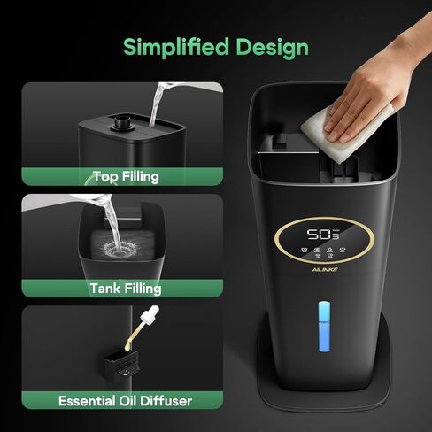 AILINKE Humidifiers for Large Room Bedroom, 2.1 Gal Cool Mist humidifier for Home with Remote, School, Office, Greenhouse, Warehouse, Indoor Planting, White in Saudi Arabia