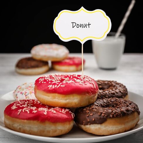 50 قطعة من قطع الكب كيك لبوفيه الحفلات، أعواد كب كيك فارغة، علامات الجبن الأبيض، أعلى الكعكة، ملصقات بوفيه مسواك للوحة Charcuterie، قطع علوية للكب كيك لتزيين حفلات الزفاف وأعياد الميلاد in Kuwait