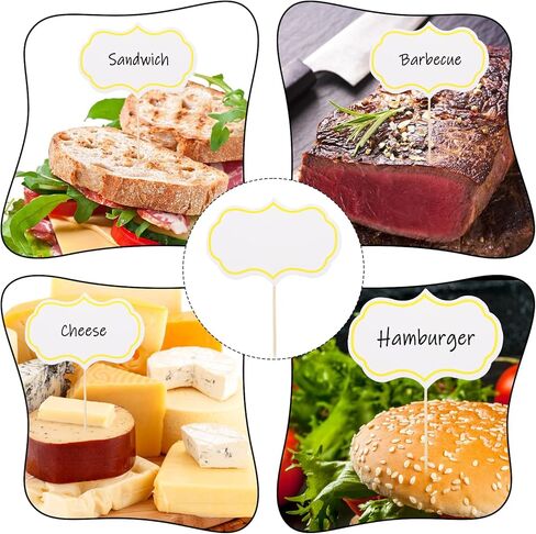 50 قطعة من قطع الكب كيك لبوفيه الحفلات، أعواد كب كيك فارغة، علامات الجبن الأبيض، أعلى الكعكة، ملصقات بوفيه مسواك للوحة Charcuterie، قطع علوية للكب كيك لتزيين حفلات الزفاف وأعياد الميلاد in Kuwait