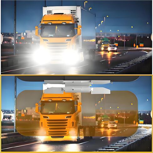 Car Visor 2 in 1 Day and Night Anti-Glare, Automobile Sun Anti-UV Block Visor, Non Glare Anti-Dazzle Sunshade Mirror Goggles Shield for Driving Goggles, Windshield Visor (Two Color 1 Pack) in Saudi Arabia