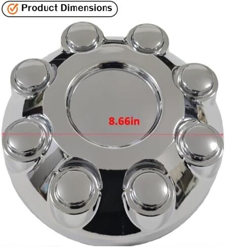 غطاء مركز محور العجلة كروم لسيارة دودج رام 1500 2006-2008، رام 2500/3500 2003-2013 - استبدال 52121450AA، 52121450AD in Kuwait