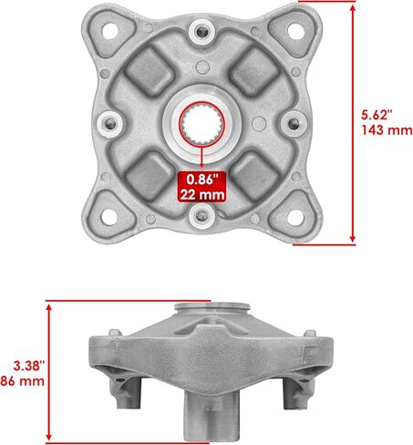 Caltric Front Wheel Hub & Bolts Compatible with Polaris Sportsman ETX 2015 / Magnum 330 4x4 2004-2006 / Sportsman 800 2005-2014 / Scrambler 500 2010-2012 in Saudi Arabia