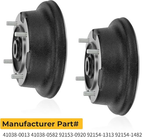 طبلة الفرامل الأمامية M MATI مع مسامير لـ Kawasaki Mule SX KAF400 2017-2024 Mule 600 610 4x4 KAF400 2005-2016 41038-0013 41038-0582 92153-0920 92154-1313 92154-1482 in Saudi Arabia