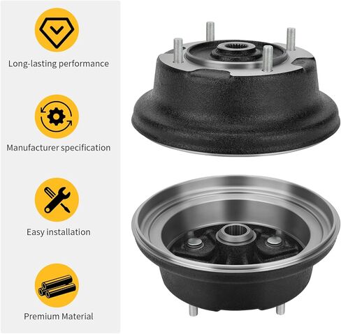 طبلة الفرامل الأمامية M MATI مع مسامير لـ Kawasaki Mule SX KAF400 2017-2024 Mule 600 610 4x4 KAF400 2005-2016 41038-0013 41038-0582 92153-0920 92154-1313 92154-1482 in Saudi Arabia