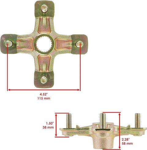 Caltric 2 Rear Axle Wheel Hub compatible with Yamaha Raptor 700R 700 YFM700R 2006-2020 in Saudi Arabia