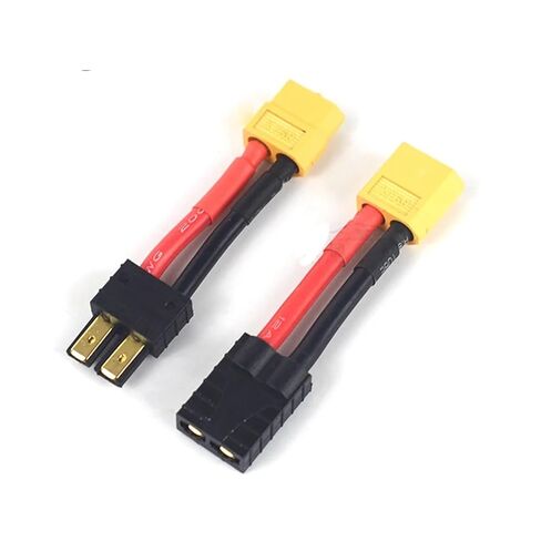 1PCS T Plug Deans Female/Male to TRX Male Female Adapter Connector for RC Car Battery Accessories(Red) in Saudi Arabia
