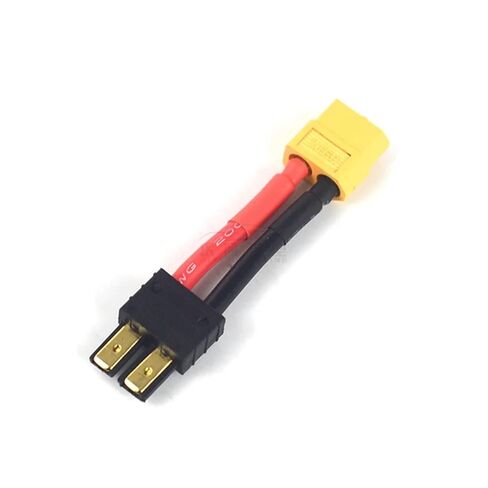 1PCS T Plug Deans Female/Male to TRX Male Female Adapter Connector for RC Car Battery Accessories(Red) in Saudi Arabia