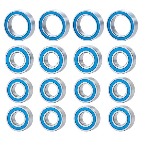 16PCS Rubber Sealed Bearing Kit for Tamiya TT02 TT-02 TT02D TT-02D 1/10 RC Model Car Chassis Accessories in Saudi Arabia