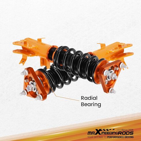 maxpeedingrods Coilovers لسيارة Honda Civic 2012-2015 FG3/FB2، دعامات طقم تعليق كويلوفر قابل للتعديل للارتفاع، دعامات ممتصة للصدمات معدة مسبقًا، طقم خفض بمقدار 1-3 بوصة ذهبي in Saudi Arabia