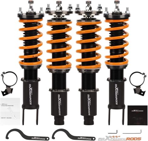 maXpeedingrods Coilovers for Honda Civic 1988-2000, for CRX 1988-1991, for del Sol 92-95, for Acura Integra 1990-2001, 24 Levels Damper Adjustable Struts, Height Adjustable T6 Upgraded Lowering Kit in Saudi Arabia