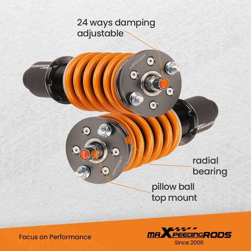 maXpeedingrods Coilovers for Honda Civic 1988-2000, for CRX 1988-1991, for del Sol 92-95, for Acura Integra 1990-2001, 24 Levels Damper Adjustable Struts, Height Adjustable T6 Upgraded Lowering Kit in Saudi Arabia