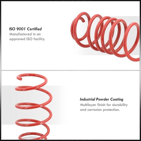 AJP Distributors 1.25" Front & 1.5" Rear Drop Height Suspension Coil Lowering Springs Kit Set Red Compatible/Replacement For Camaro SS ZL1 6.2L V8 Coupe 2016 2017 2018 2019 2020 2021 16 17 18 19 20 21 in Saudi Arabia