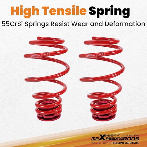 maXpeedingrods Coilovers for VW Golf MK5 2003-2008, for Golf MK6 2008-2012, for VW Jetta MK5 2006-2011, for Audi A3/TT 2006-2014, Height Adjustable Coilovers Suspension Kit, Lowering Kit Red in Saudi Arabia