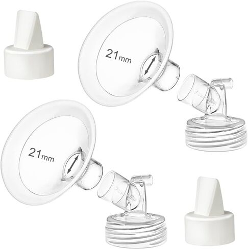 PumpMom-us 17mm Flanges Compatible with Spectra S2 S1 9 Plus Breastpumps Accessories, Replacement Breast Shield and Duckbill Valves for Spectra Pump Parts and Spectra Flange in Saudi Arabia