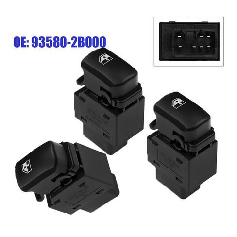 93580-2B000 7 Pins Electric Window Single Button Switch 935802B000 Compatible with Hyundai Santa Fe 2007 2008 2009 2010 2011 2012(1 pc) in Saudi Arabia