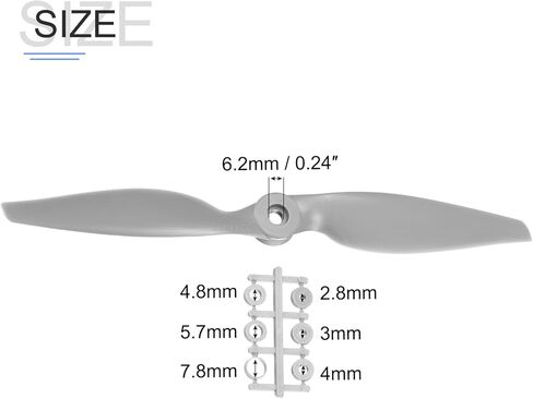 MECCANIXITY 5Pcs 10x7 Inch Propeller RC Propellers 2-Vane Blades Props Gray with Adapter Rings for RC Airplane Aircraft Prop Replacement in Kuwait