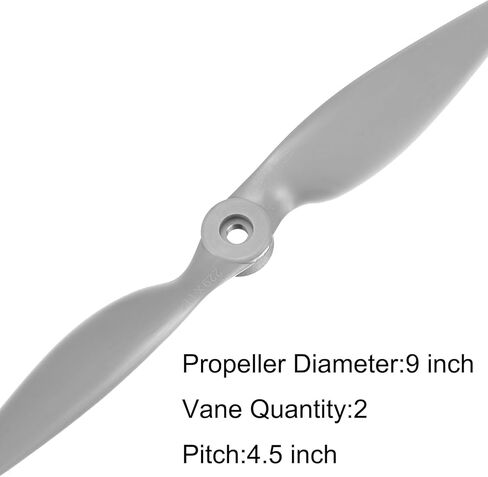 MECCANIXITY 5Pcs 10x7 Inch Propeller RC Propellers 2-Vane Blades Props Gray with Adapter Rings for RC Airplane Aircraft Prop Replacement in Kuwait