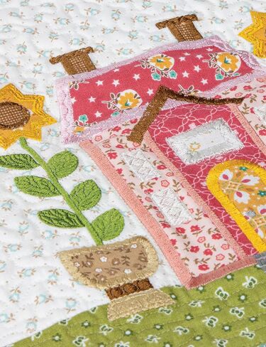 Lori Holt Home Town Quilt - مشروع التطريز الآلي داخل الطوق - يتضمن حجمين لحاف - غرز تطريز مخصصة وتقنيات خياطة اللحف - التنسيقات: DST، EXP، HUS، JEF، PES، VIP، VP3، XXX in Kuwait