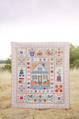 Lori Holt Home Town Quilt – in-The-Hoop Machine Embroidery Project – 2 Quilt Sizes Included – Customized Embroidery Stitches & Quilting Techniques – Formats: DST, EXP, HUS, JEF, PES, VIP, VP3, XXX in Saudi Arabia