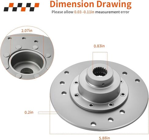 Rear Brake Rotor Disc for Polaris Sportsman Worker Diesel Xplorer 335 400 455 500 1996-2002 1910440 in Saudi Arabia