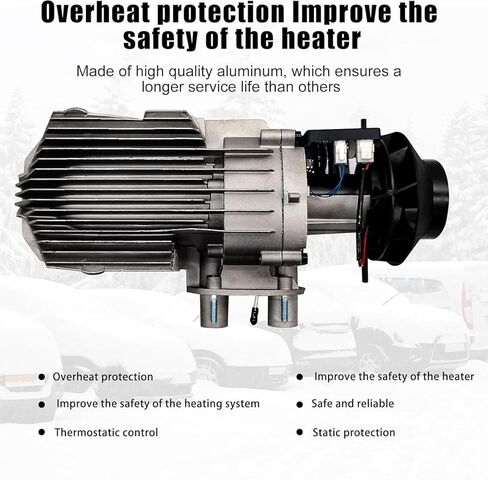 8KW Diesel Heater, 12V Diesel Air Heater, Diesel Parking Heater with LCD and Remote Control for Buses, Boats and Motors, Black in Saudi Arabia