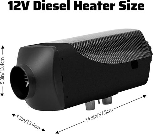 8KW Diesel Heater, 12V Diesel Air Heater, Diesel Parking Heater with LCD and Remote Control for Buses, Boats and Motors, Black in Saudi Arabia