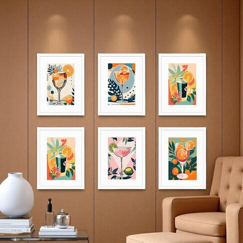 Lofenghome Paint by Number for Adults, Paint-by-Number Kits 6 Pack Aperol Spritz Decor, DIY Home Decor with Brush Clean Cups, Brushes and Instruction Guide for Adult Crafts in Saudi Arabia