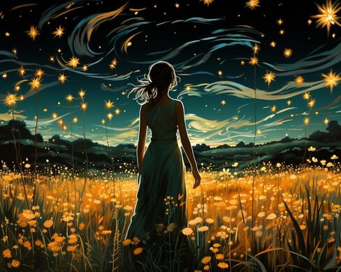 Craftoria Paint by Numbers for Adults 40"x50"cm NO Framed Abstract Whimsical Fields 48 Colors in Saudi Arabia
