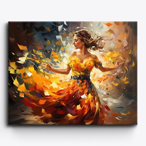 Craftoria Paint by Numbers for Adults 40"x50"cm NO Framed Abstract Whimsical Fields 48 Colors in Saudi Arabia