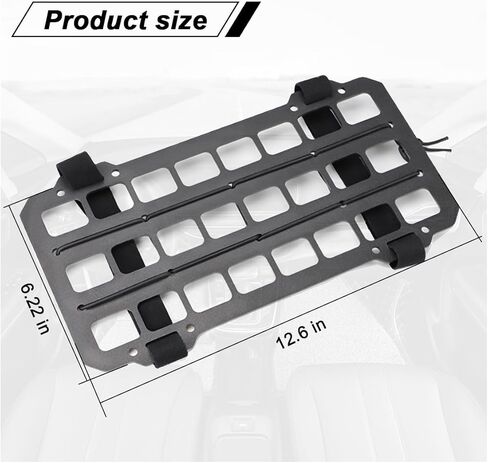 Vehicle Rigid MOLLE Panel, Car Sun Visor Organizer Tactical Gear Rack, EDC Pouch Tool Holster Truck Equipment Mount Plate, Auto Interior Modular Storage Shelf Accessories (Visor Panel) in Saudi Arabia