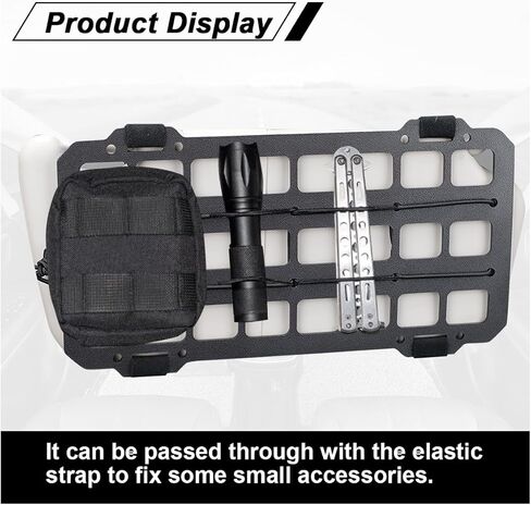 Vehicle Rigid MOLLE Panel, Car Sun Visor Organizer Tactical Gear Rack, EDC Pouch Tool Holster Truck Equipment Mount Plate, Auto Interior Modular Storage Shelf Accessories (Visor Panel) in Saudi Arabia