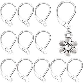 12 Pcs Leverback Earring Hooks, Stainless Steel Clasp Hoop, Hypoallergenic Dangles Earring Hooks, French Ear Wire Findings for Women, DIY Crafts, Jewelry Making (Gold) in Kuwait