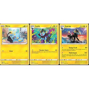 Luxray 051/172 Brilliant Stars - Evolution Pokemon 3 Card Lot - Lightning Type in Saudi Arabia