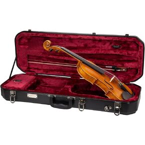 Crossrock Carbon Fiber Pattern PC Hard Shell Violin Case fits 4/4 Full Size-Backpack style(CRA920VFBK) in Kuwait
