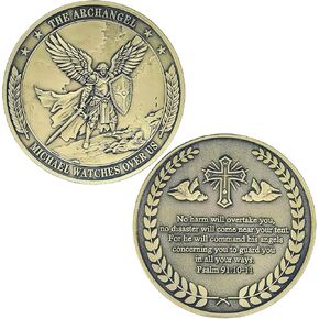 Archangel Saint Michael Challenge Coin Religious Coins Christian Collectors Coin (Single Coin) in Kuwait