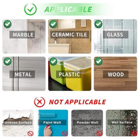 شريط شفاف مزدوج الجوانب عالي التحمل، شريط لاصق قوي من جل النانو، شريط تثبيت لا يترك بقايا قابل للإزالة للجدران والصور والملصقات والسجاد، شريط مكتب منزلي متعدد الاستخدام قابل لإعادة الاستخدام، 10 أقدام in Saudi Arabia