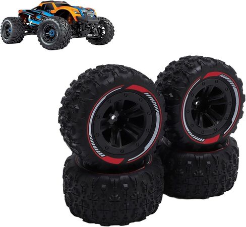 إطارات RC، 4 قطع 1:14 1:16 إطارات مطاطية لعجلات سباق السيارات الزاحفة على الطرق الوعرة لملحقات RC 144001 144010 144011 144016 (أزرق) in Saudi Arabia