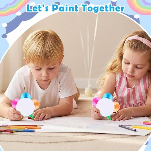 24PCS Petals Highlighters, Flower Shape Watercolor Highlighter Marker Assorted Colors 5-in-1 Fluorescent Pens Office Aesthetic Supplies for Journal Planner Coloring Book Underlining Note Taking in Saudi Arabia