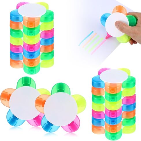 24PCS Petals Highlighters, Flower Shape Watercolor Highlighter Marker Assorted Colors 5-in-1 Fluorescent Pens Office Aesthetic Supplies for Journal Planner Coloring Book Underlining Note Taking in Saudi Arabia