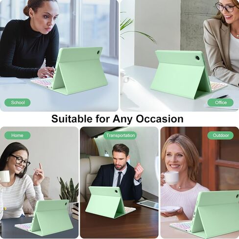 TaIYanG Backlit Keyboard Case for Samsung Galaxy Tab A9 Plus 11 Inch 2023 Model (SM-X210/X216/X218), Slim Lightweight Stand Cover with Magnetically Detachable Wireless Bluetooth Keyboard,Black in Saudi Arabia