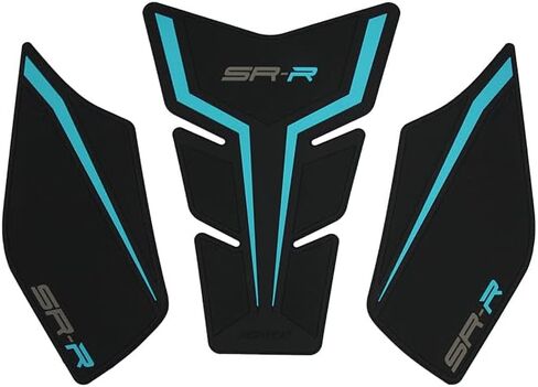 NIGHT CAT Motorcycle Tank Pad,Motorcycle Fuel Tank Protector,Gas Tank Decals Compatible With CFMOTO 675SR CF MOTO SR675 675 SR(Black blue 5pcs) in Saudi Arabia