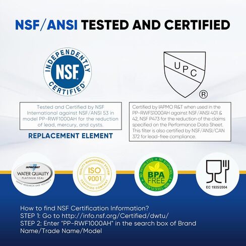 PUREPLUS PRO 5231JA2006A NSF 53&42 Certified Refrigerator Water Filter Replacement for LG LT600P kenmore 469990, 9990, R-9990, FML-2, RWF1000A, LSC27931ST, LFX25960ST, 3Pack in Kuwait