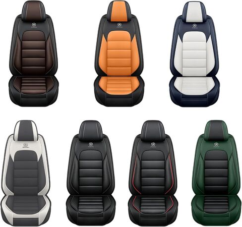 Seat Cover for Kia Optima 2001-2020, Waterproof Leather Seat Protector Compatible with Airbag (Front Pair, Classic Black) in Saudi Arabia