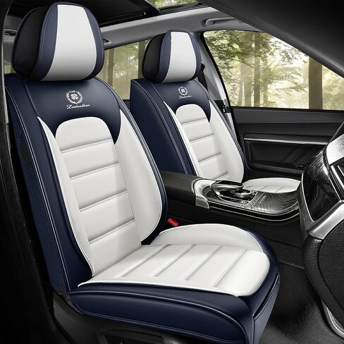Seat Cover for Kia Optima 2001-2020, Waterproof Leather Seat Protector Compatible with Airbag (Front Pair, Classic Black) in Saudi Arabia