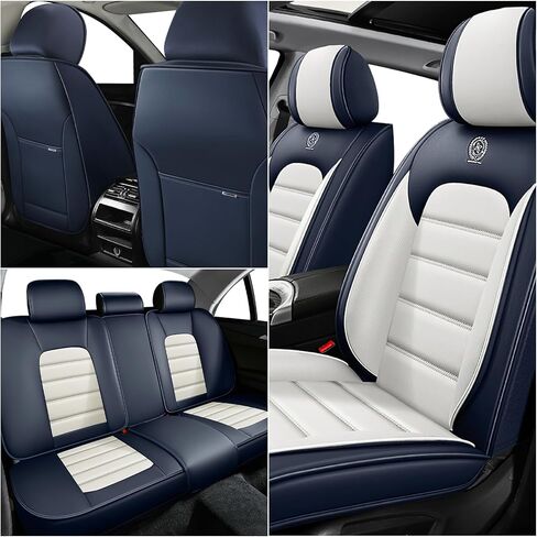 Seat Cover for Kia Optima 2001-2020, Waterproof Leather Seat Protector Compatible with Airbag (Front Pair, Classic Black) in Saudi Arabia