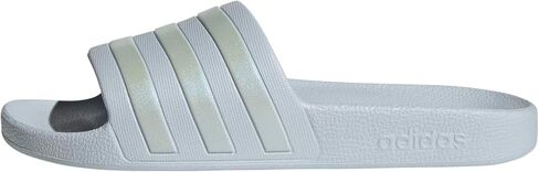 adidas Women's Adilette Aqua Slide Sandal, Halo Blue/Halo Blue/Halo Blue, 8 in Saudi Arabia