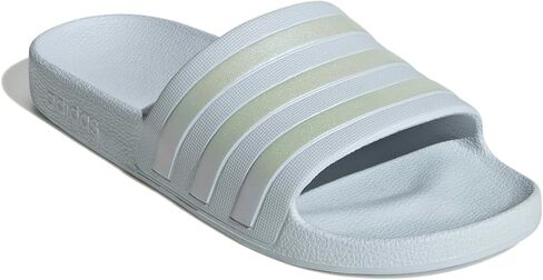 adidas Women's Adilette Aqua Slide Sandal, Halo Blue/Halo Blue/Halo Blue, 8 in Saudi Arabia