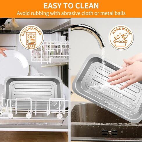 Air Fryer Tray Replacement for Emeril Lagasse Everyday 360 air fryer, 12''×10'' Stainless Steel Air Fryer Accessories Grill Pan Grill Plate Crisper Plate Replacement Parts Rack in Kuwait