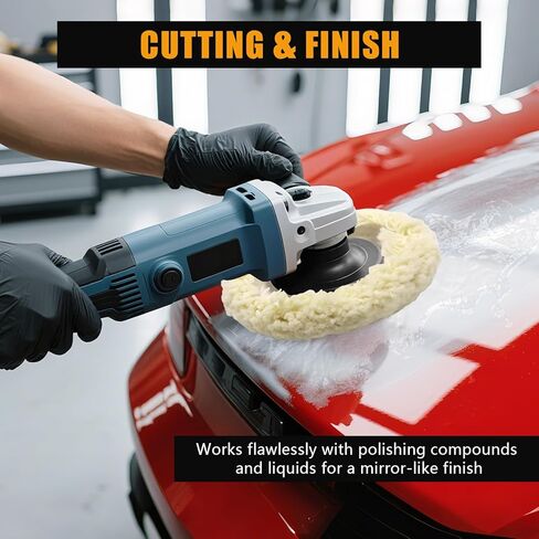 وسادات تلميع الصوف من VIBRATITE مقاس 8 بوصات، وسادات تلميع من الصوف الطبيعي، وسادة تلميع بخطاف وحلقة للتلميع والقطع والمركب، وتلميع السيارة in Kuwait